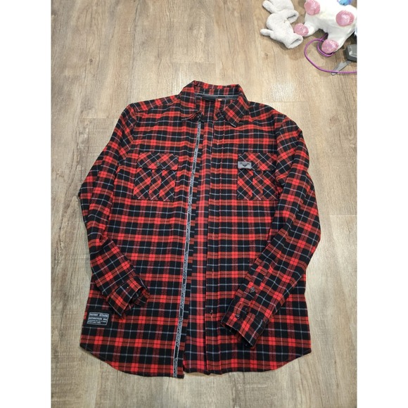 Victory Motorcycles Other - 🔥 Victory Motorcycles Button Down Red Black Plaid Shirt Men's Medium M